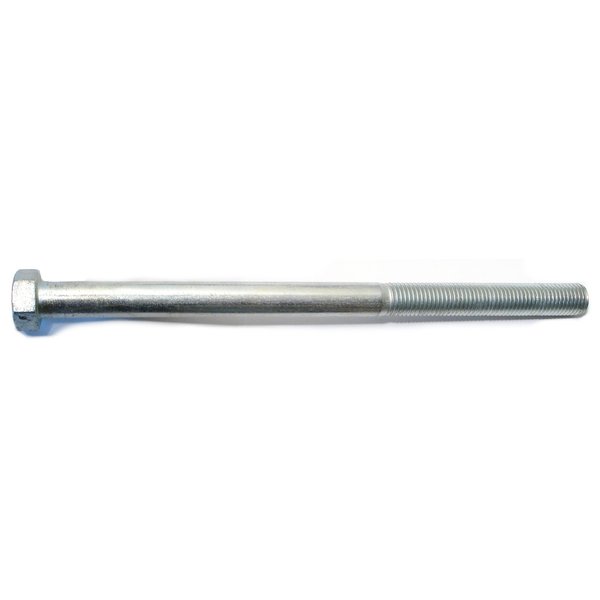 Midwest Fastener Grade 2, 1"-8 Hex Head Cap Screw, Zinc Plated Steel, 16 in L, 5 PK 00224